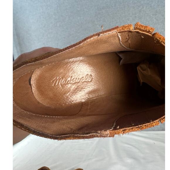 Madewell Woman’s sz 11 The Greyson Brogue Chelsea Bootie Suede Western Cowgirl - Picture 8 of 10